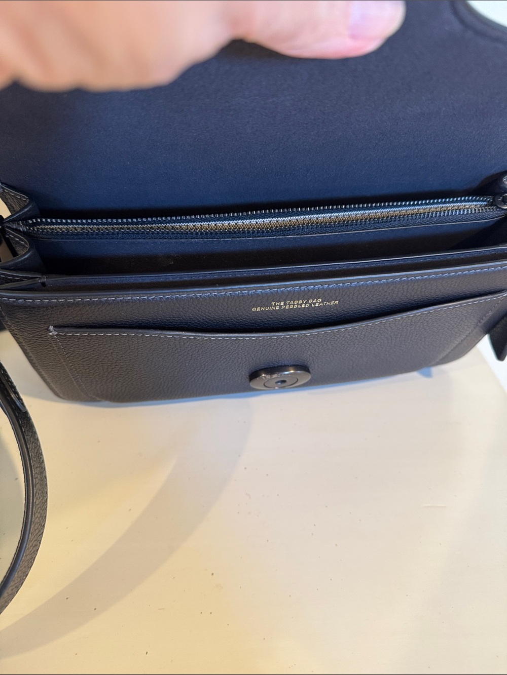 Coach Black Pebbled Leather Tabby 26 Crossbody/Shoulder with Signature 'C' - Picture 6 of 9